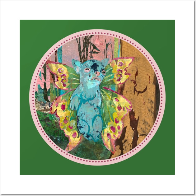 Cute Forest Chihuahua Butterfly Woodsy Creature Wall Art by Gina's Pet Store